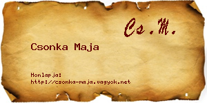 Csonka Maja névjegykártya
